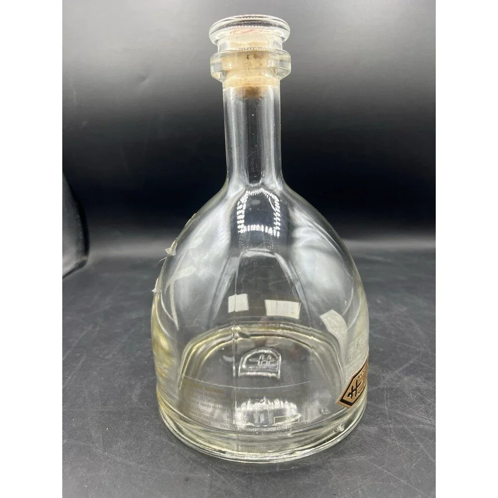 D’USSE VSOP Cognac Empty 750mL Embossed Glass Bottle w/ Original Cork Stopper